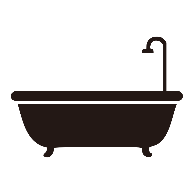 脚付きのクラシックなバスタブと