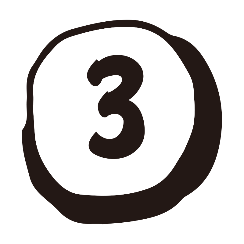 ぽてっとした太めのラインで描か