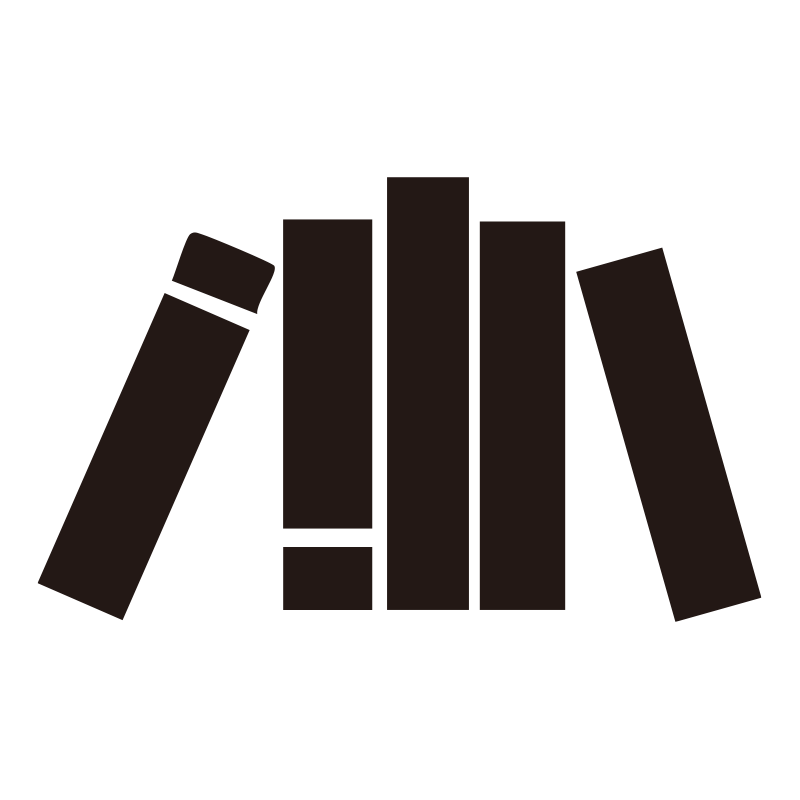 本棚に並んだ数冊の本をイメージ