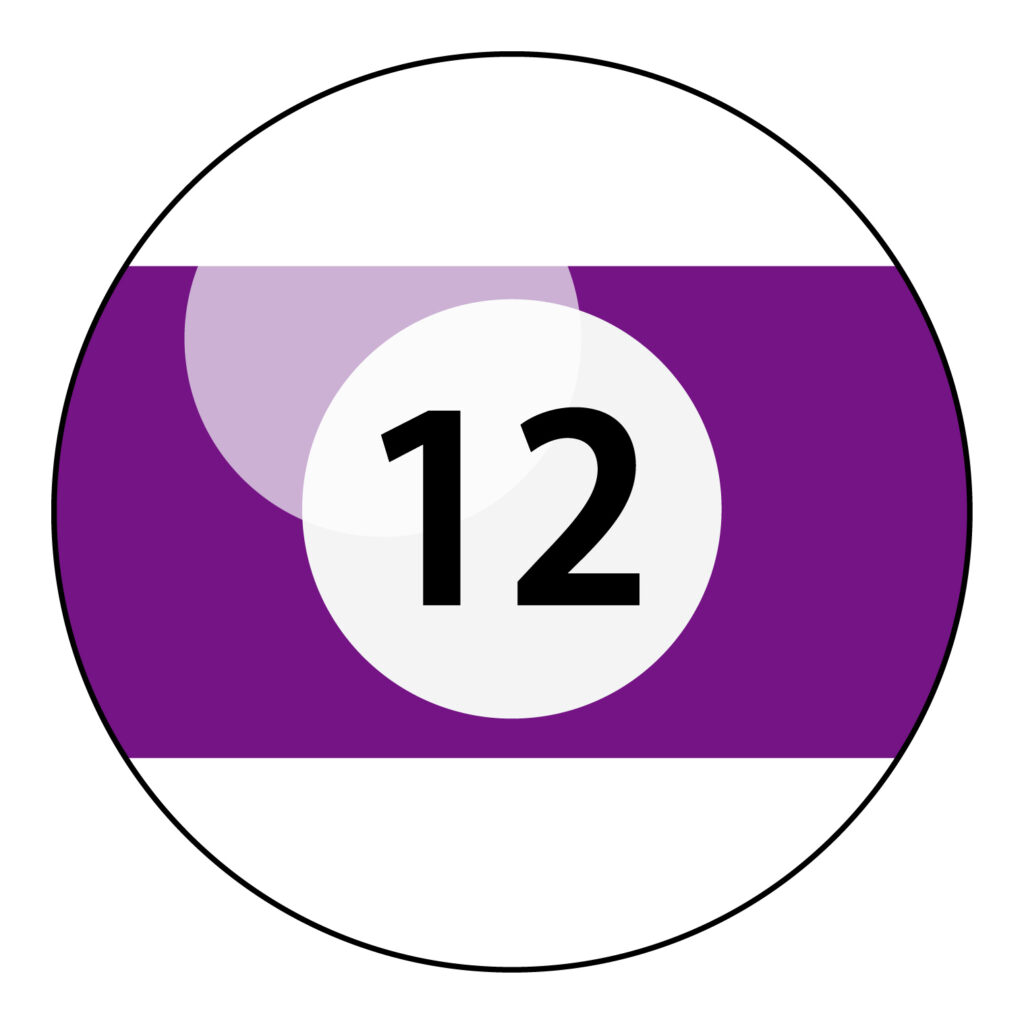 ビリヤードのナンバー「１２」お