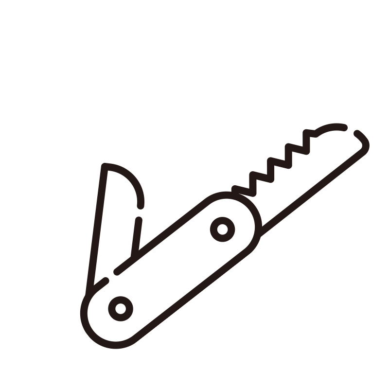 多機能な折りたたみ式の十徳ナイ