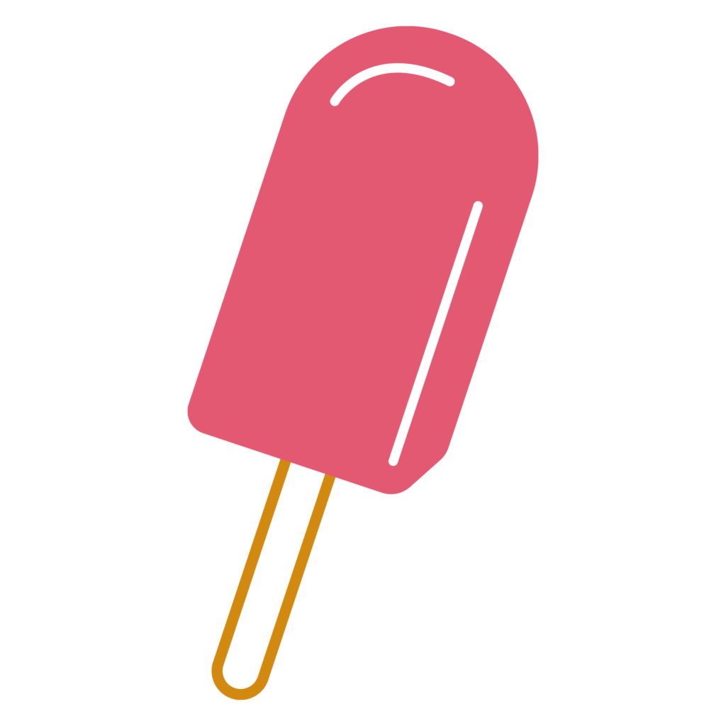 ピンク色の可愛らしいアイスキャ