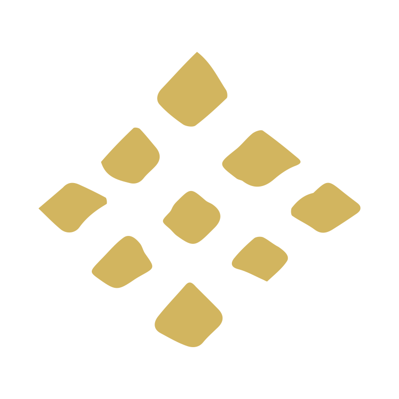 落ち着いたゴールドカラーで描か