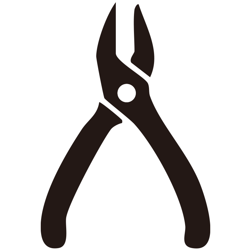工具のニッパーやペンチをモチー
