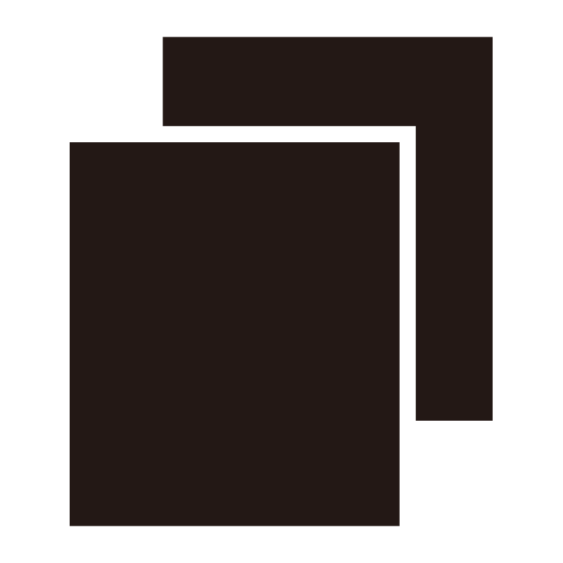 2枚重なった紙の重なりを表現し