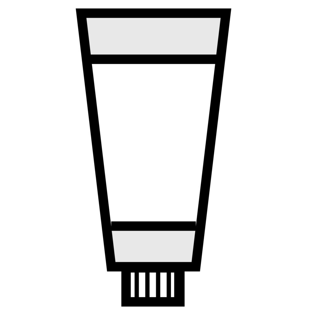 白色の絵の具の文房具のアイコン