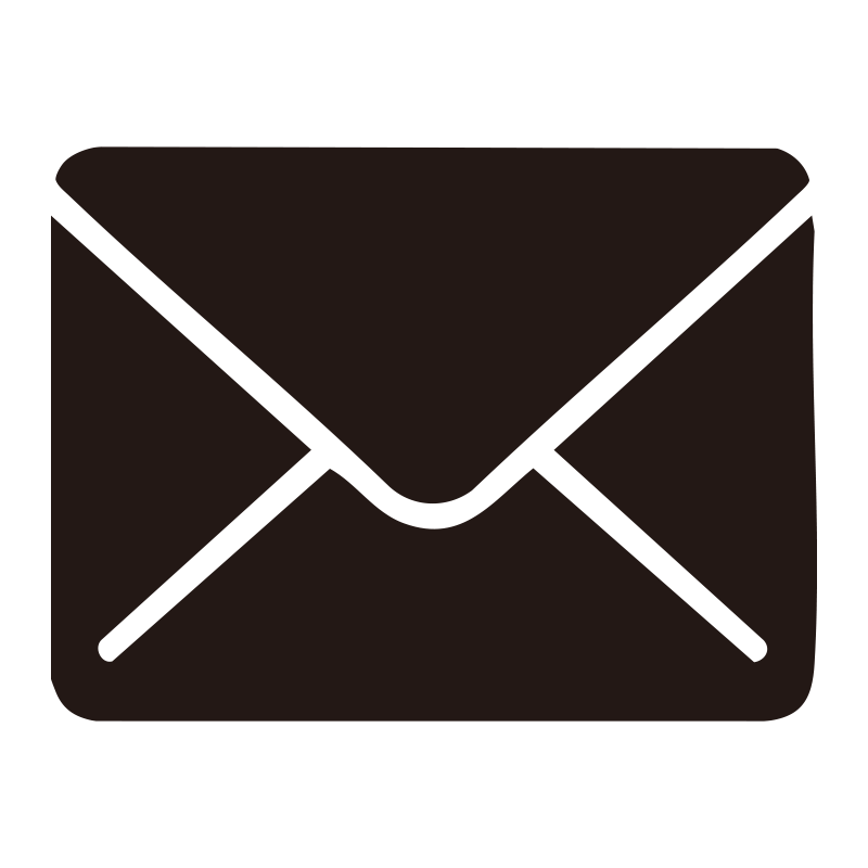 封筒の裏面をシンプルに描いた、