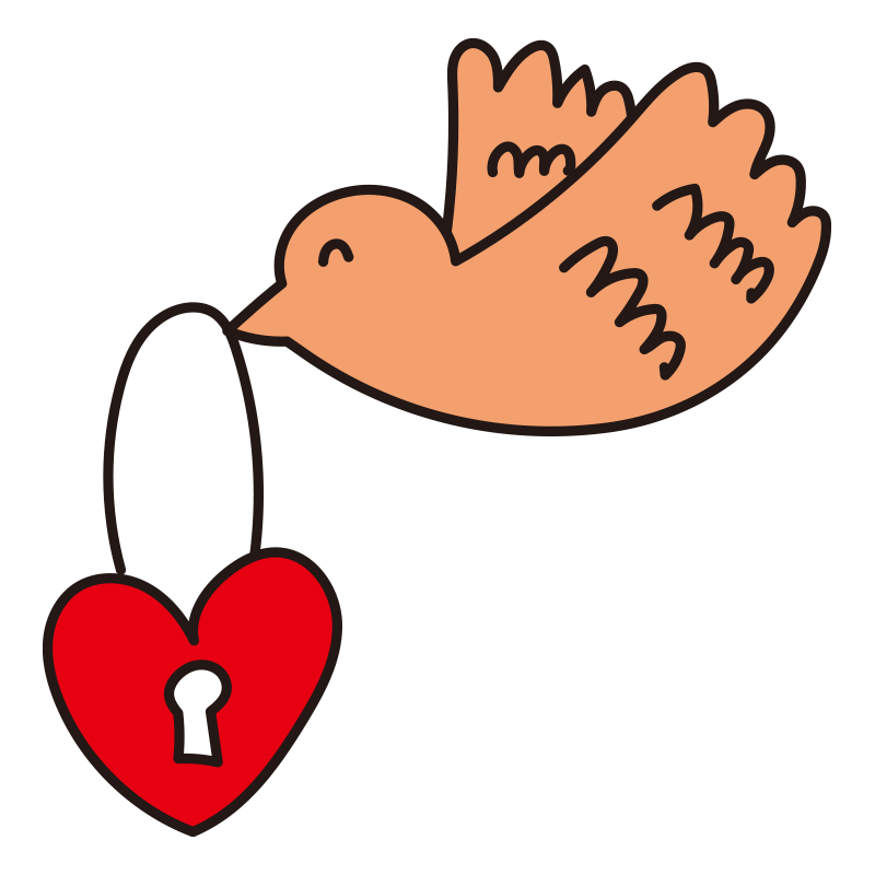 オレンジ色の可愛らしい小鳥が、