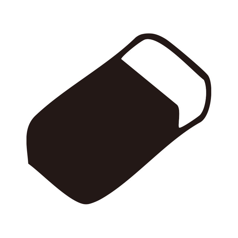 スリーブ（カバー）の付いた消し