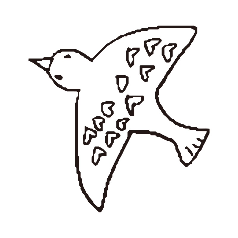 羽に可愛らしい模様が入った、空