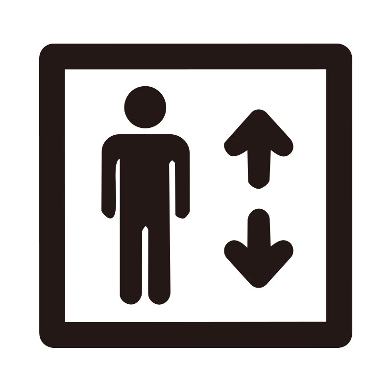 四角い枠の中に人物のシルエット