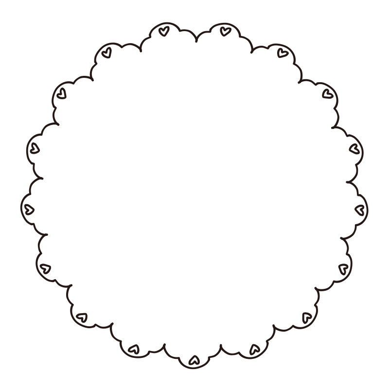 モコモコとした雲のような縁取り