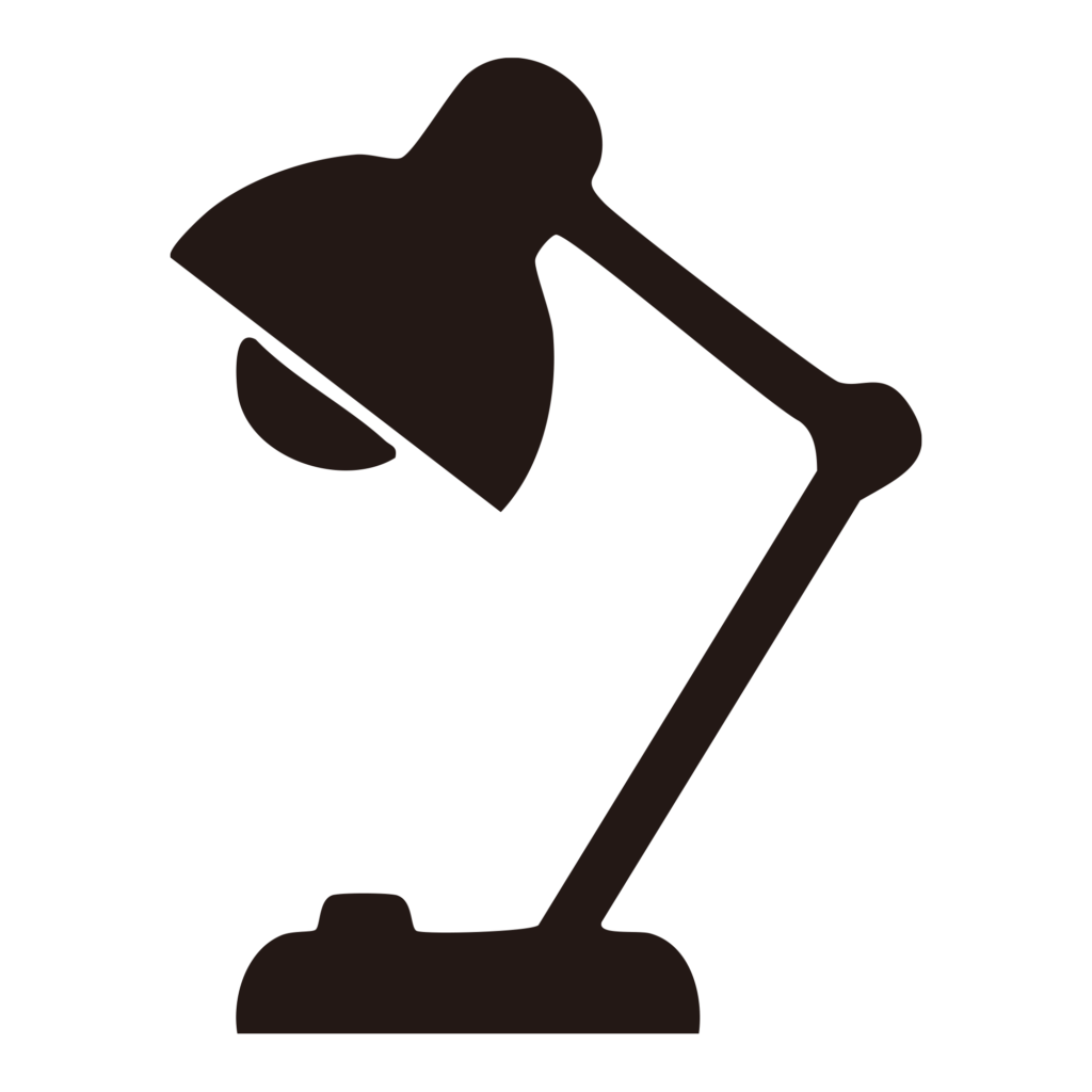 シンプルなデスクライト（電気ス