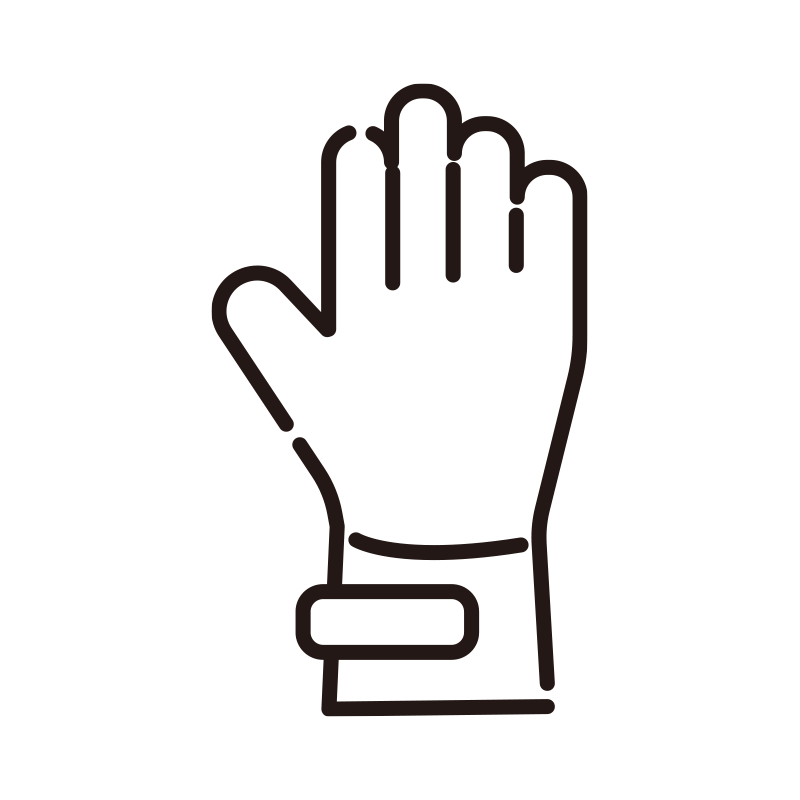 手首にベルトがついた、しっかり