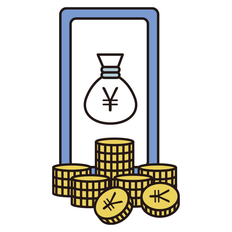 スマートフォンの画面から溢れる