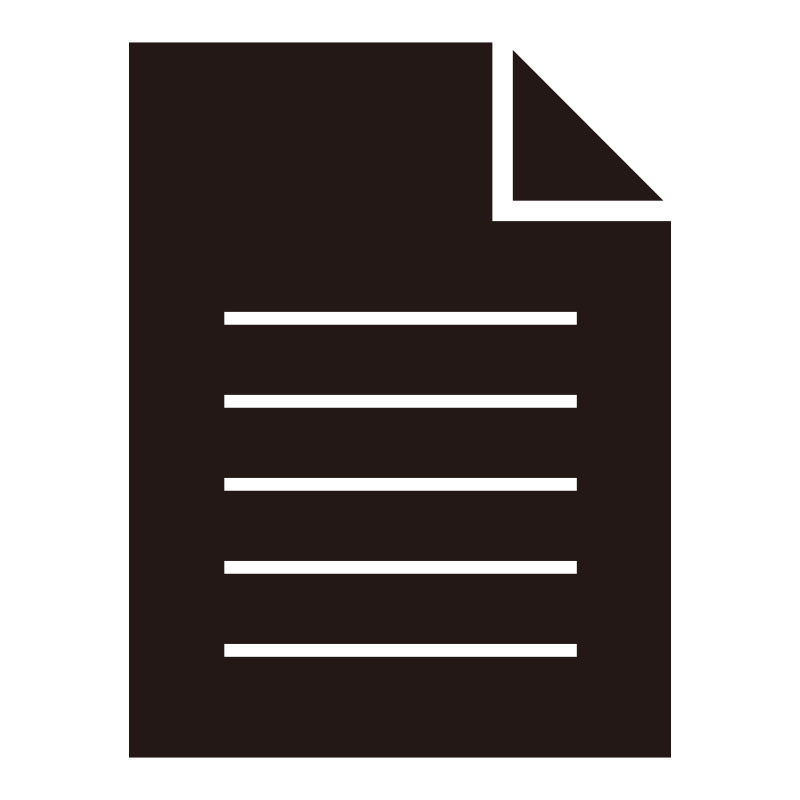 右上が折れ曲がったドキュメント