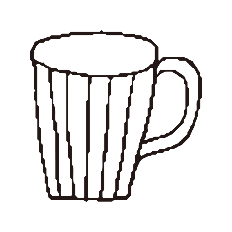 ストライプ模様が入った縦長のマ