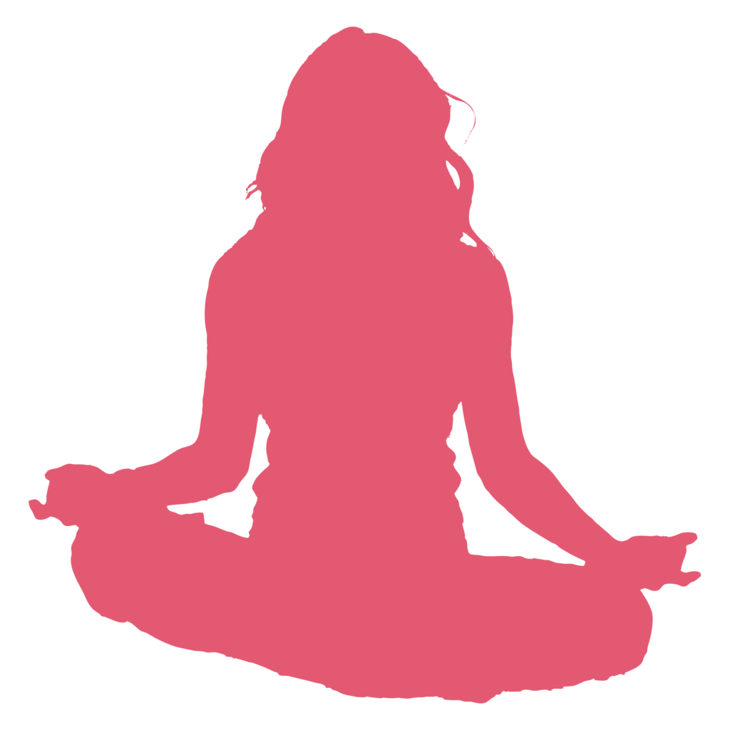 あぐらをかいて静かに座り、瞑想