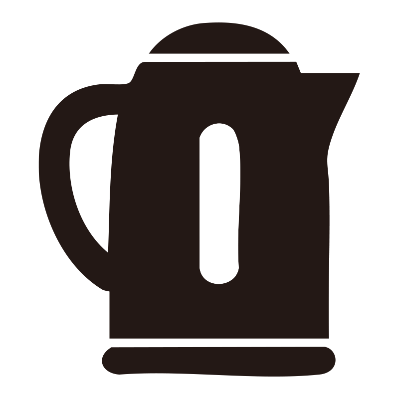 現代的な電気ケトルのシルエット