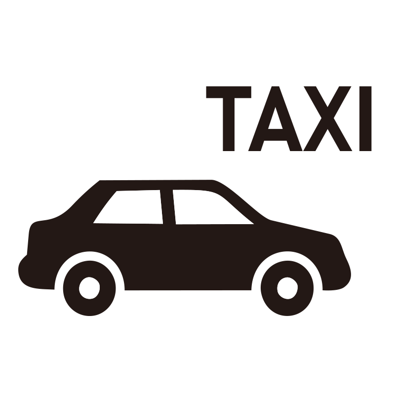 車のシルエットの上に大きく「T