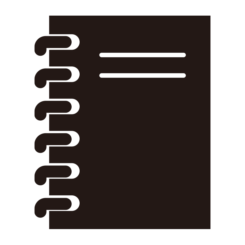 リング綴じのノートやスケジュー