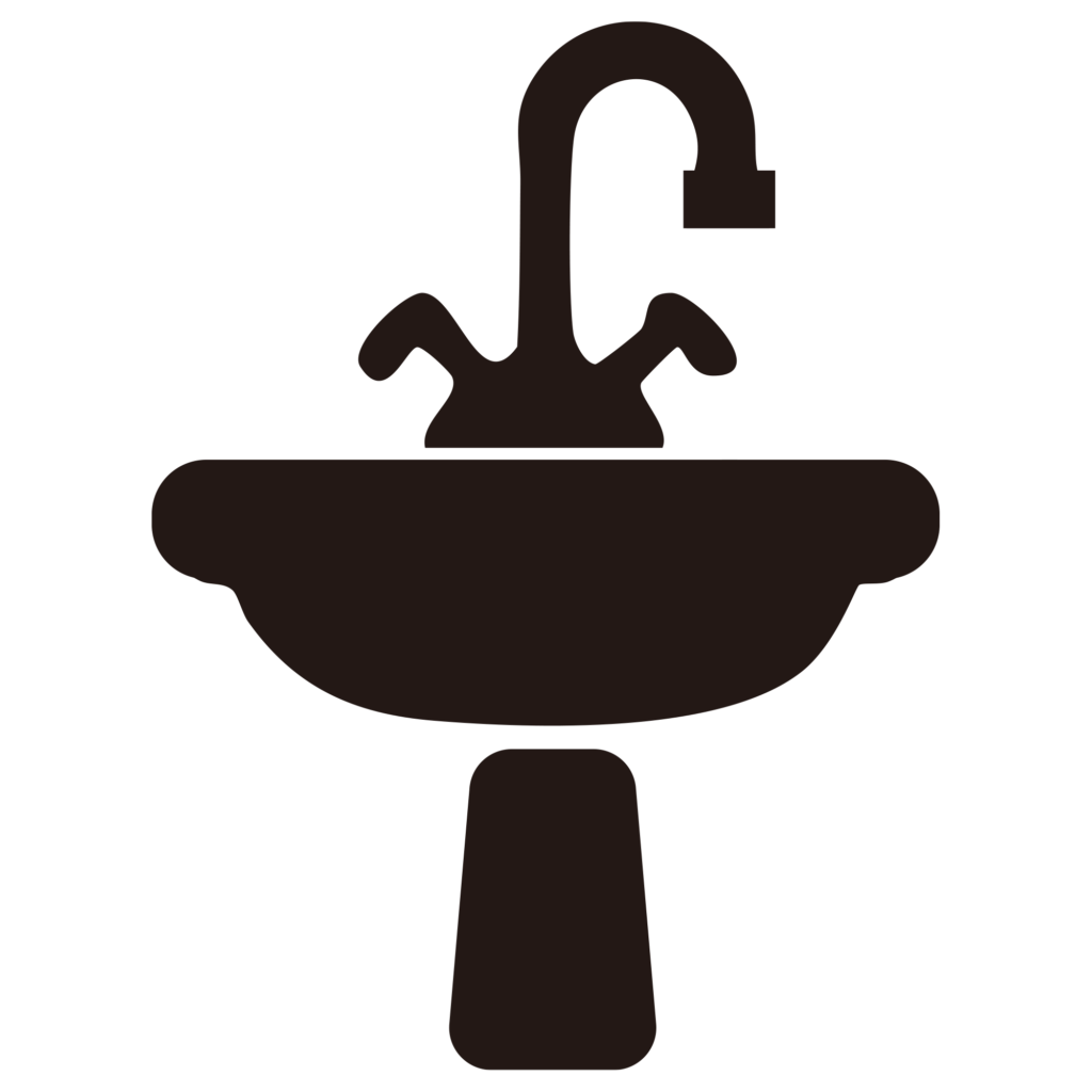 蛇口とボウルが一体となった洗面