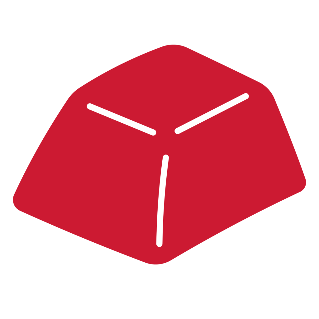 シンプルに描かれた、一粒の赤い