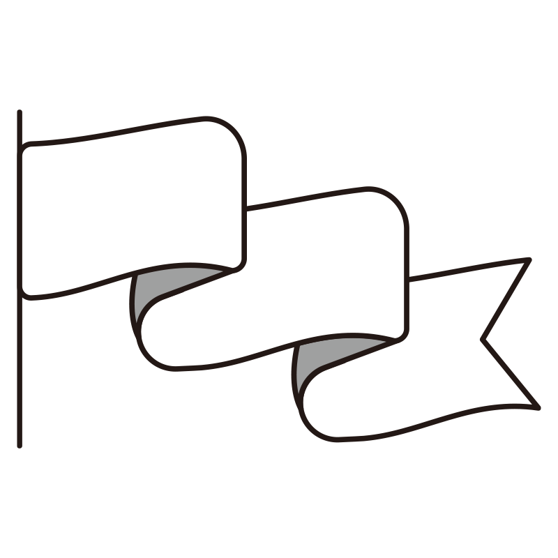 風になびいているような躍動感の