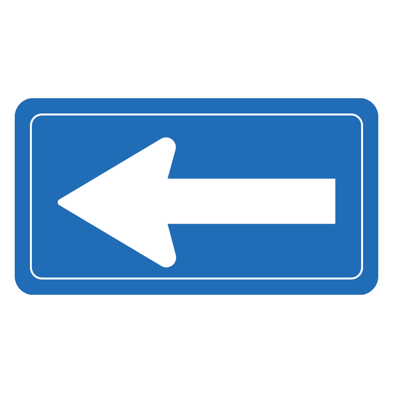 説明文 青色の背景に白抜きの左