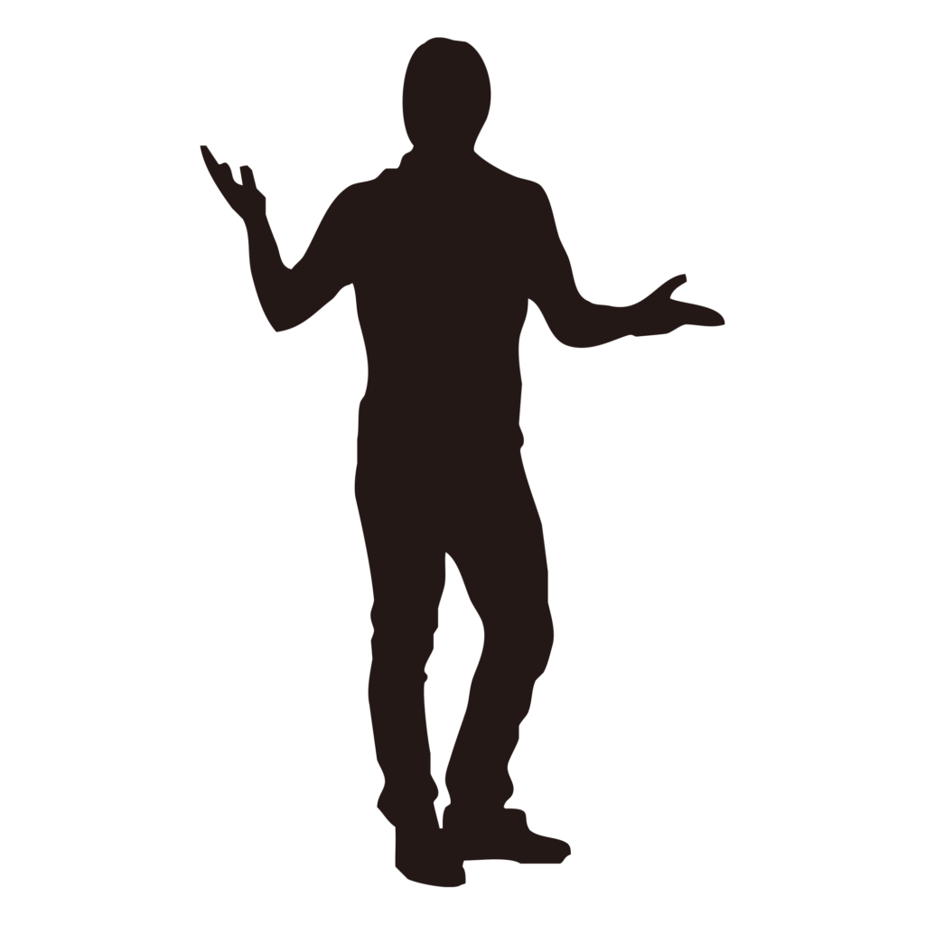 両手を広げて「なぜ？」「どうし