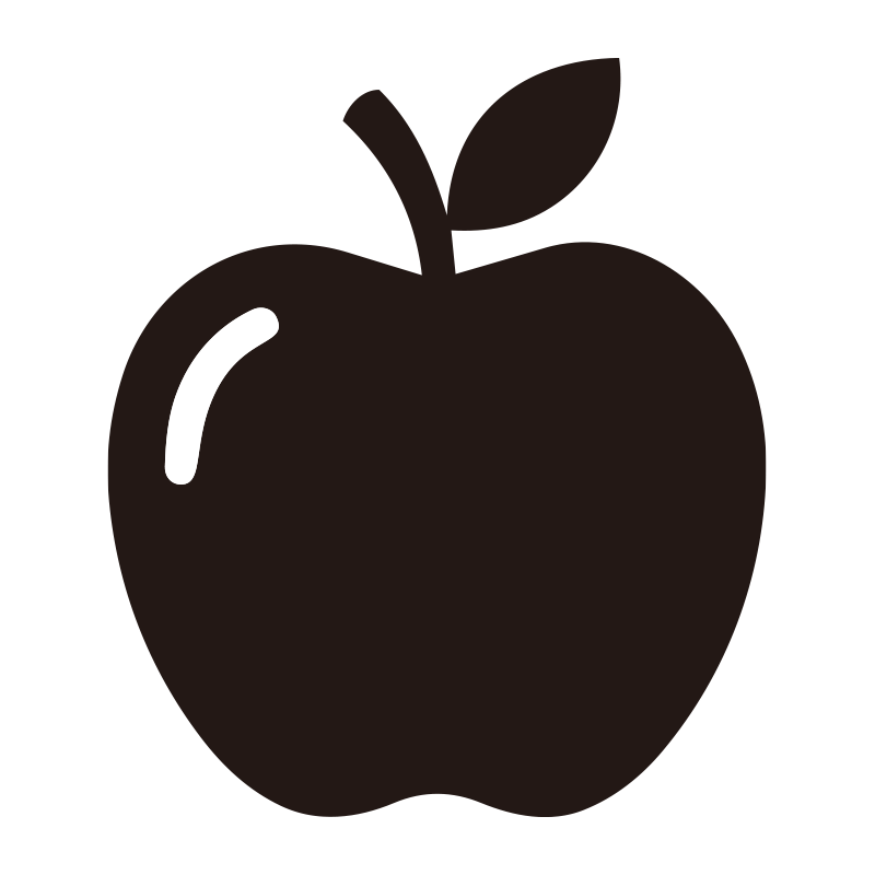 丸みのある実と一枚の葉っぱがつ