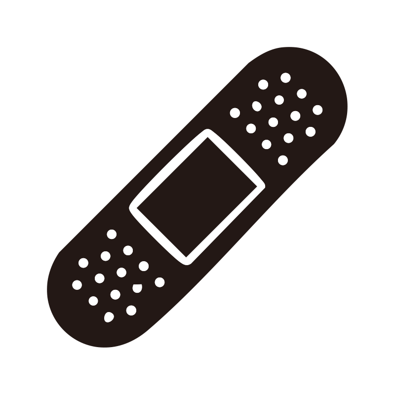 中央にガーゼ部分がある一般的な