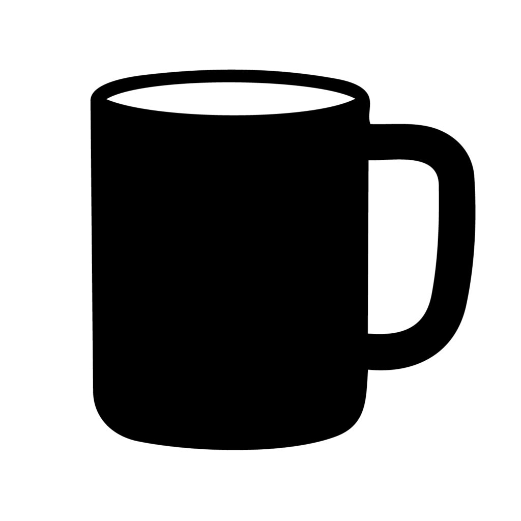 シルエットの文房具「コップ」の