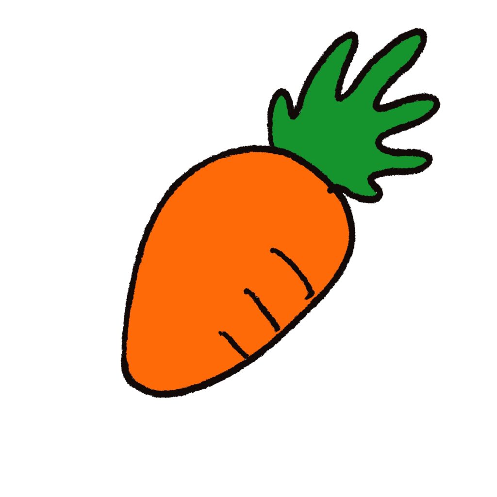 手描き風の太い線で描かれた、に