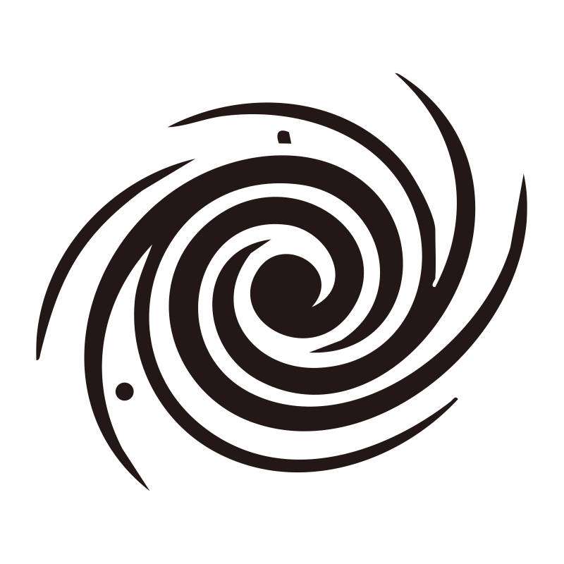 渦を巻く銀河や星雲をイメージし