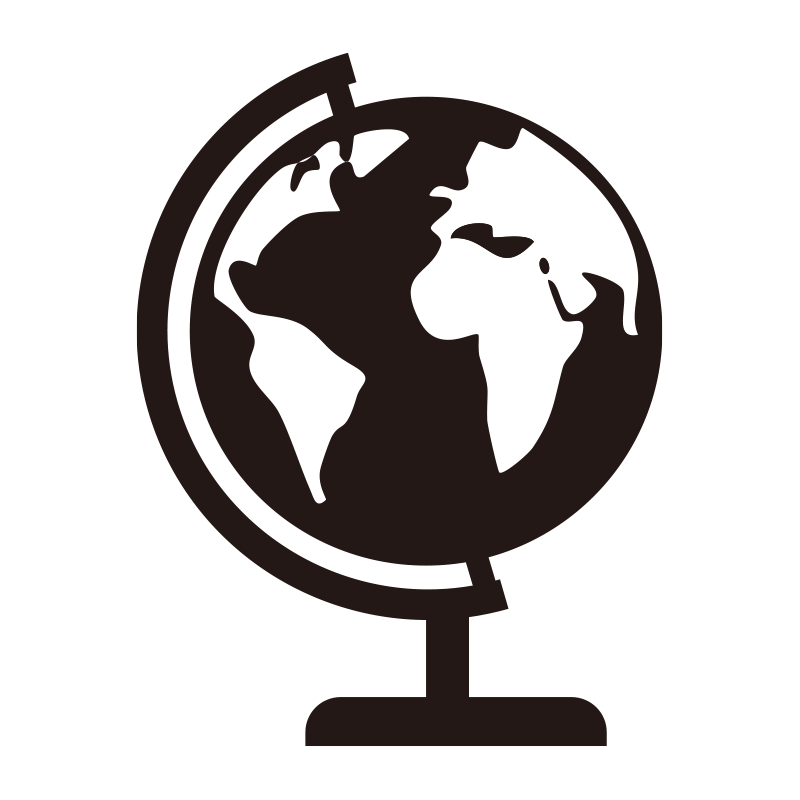 スタンド付きの地球儀をシンプル