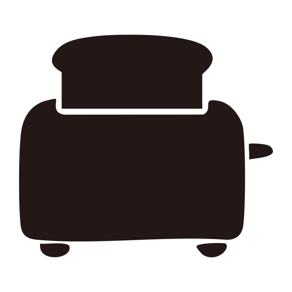 こんがりと焼けた食パンが飛び出