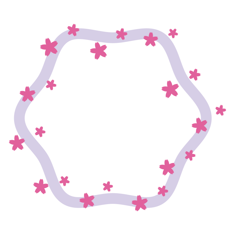 太めのパステルカラーのラインで