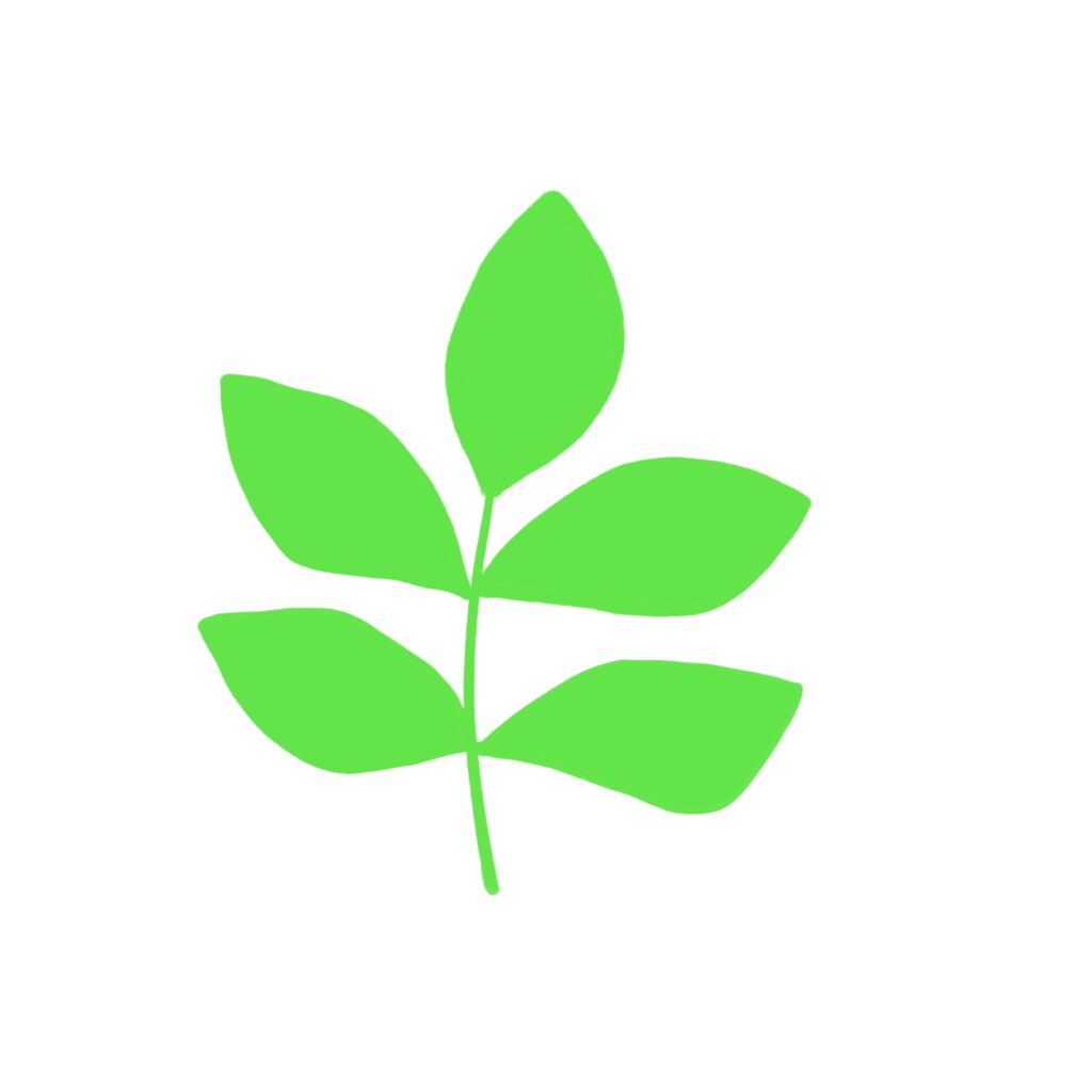 シンプルな形で描かれた、明るい