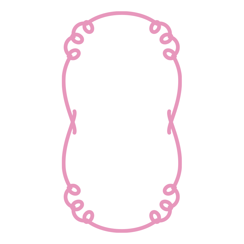 四隅やサイドに小さなループ（輪