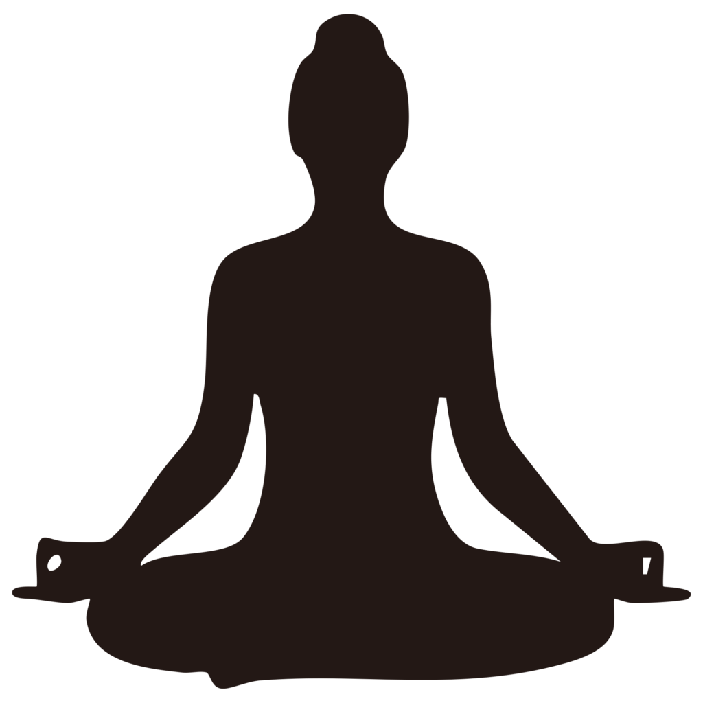 座禅を組み、瞑想する人物を表現