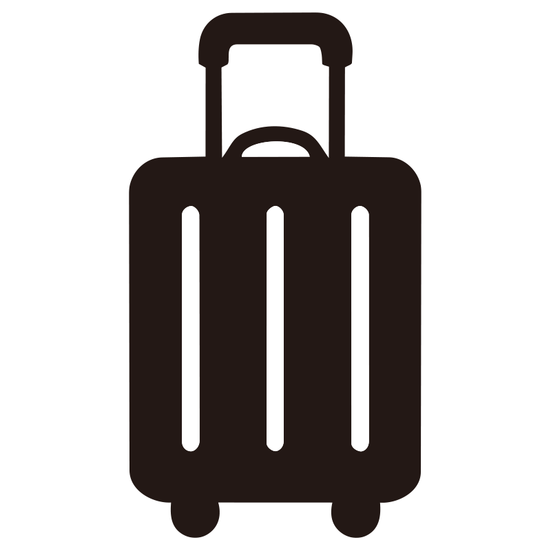 キャスター付きのスーツケース（