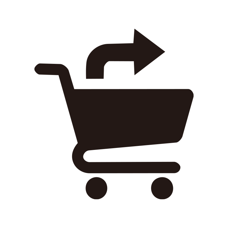 ショッピングカートの中から外側