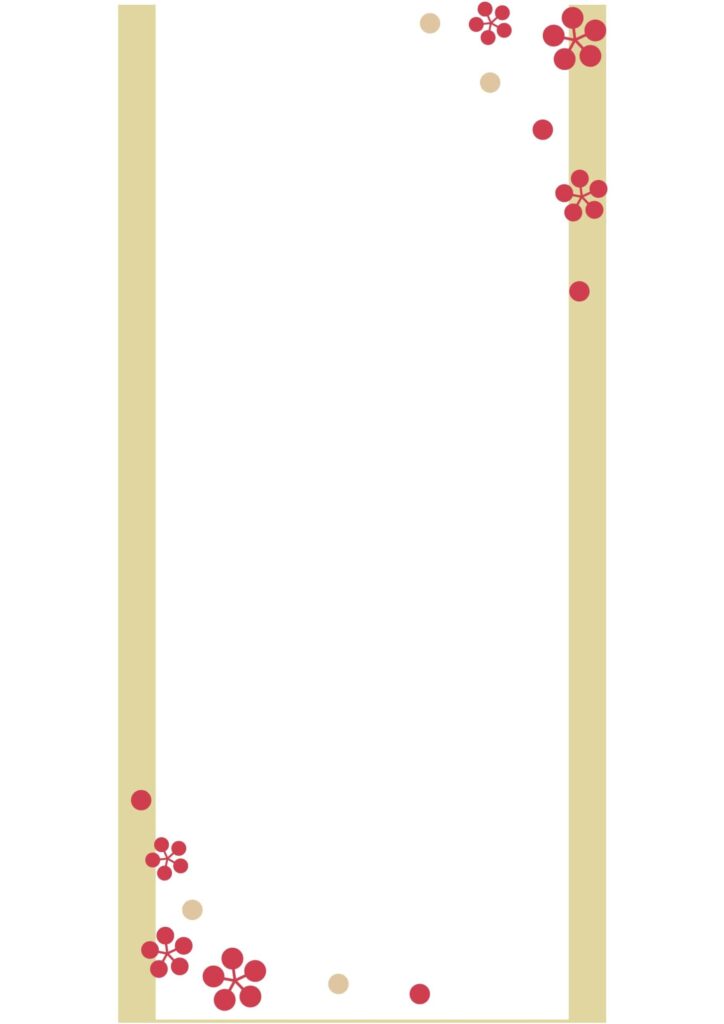 梅の花×フレーム・シンプルでか