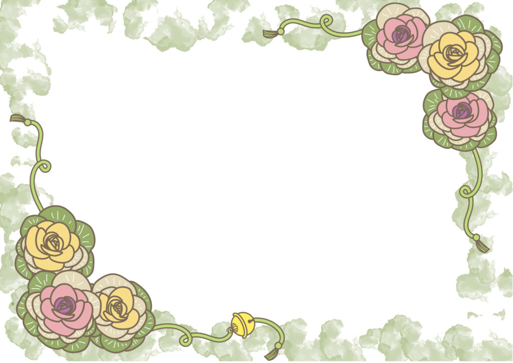 お正月や冬に人気の葉牡丹をイラ