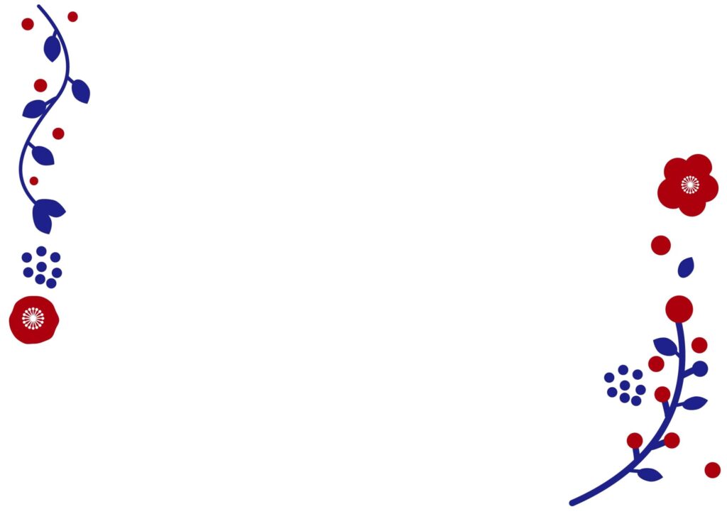 かわいい北欧風の花柄フレーム！