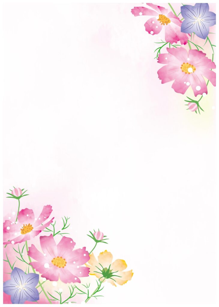 背景カラー付き！かわいいコスモ