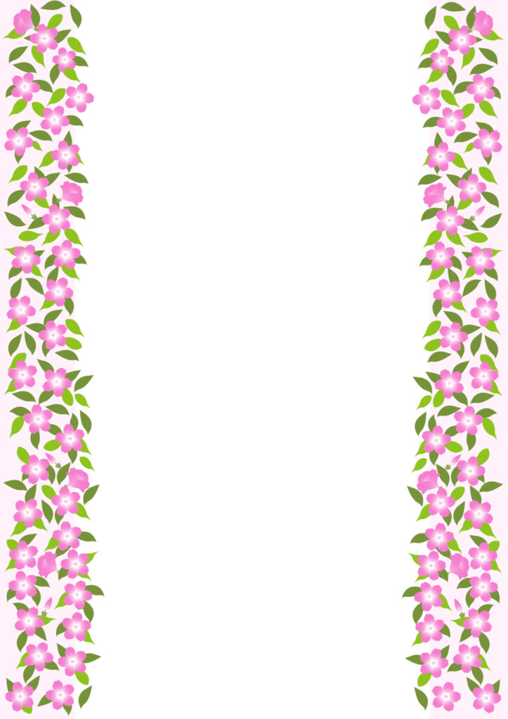 花のフレーム「オシロイバナ」ピ