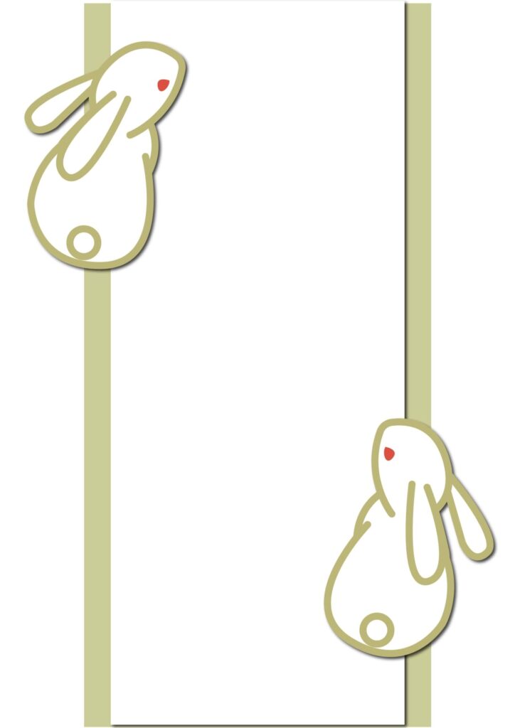 和風縦書きフレーム◎赤い目がか