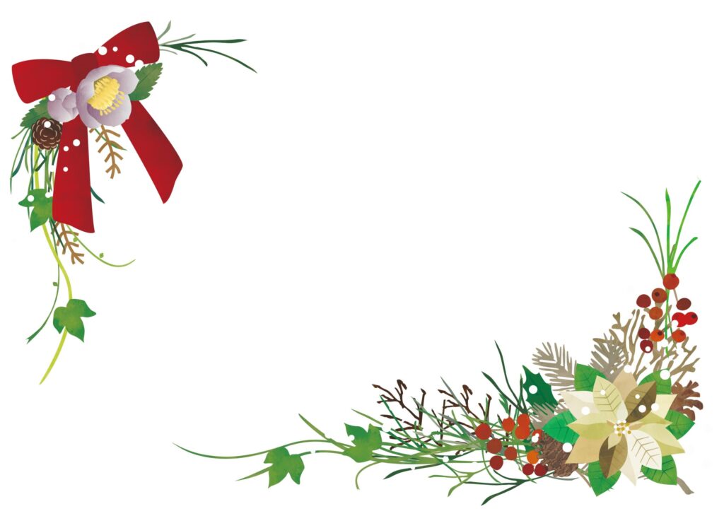 クリスマスデザインのかわいいリ